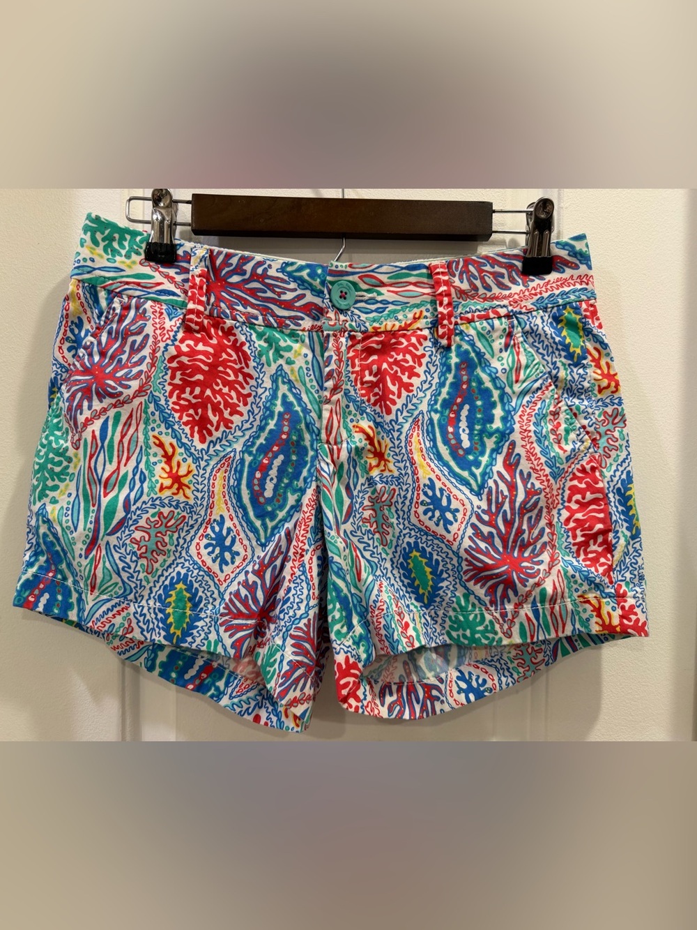 Lilly Pulitzer The Callahan Shorts Size 4 Let Minnow Tropical Ocean